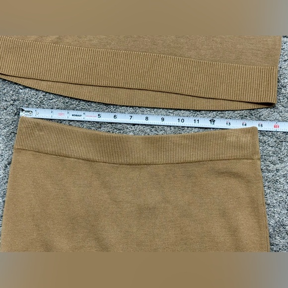 NWT-Banana Republic Knit Skirt Set-Camel-Size Medium - Picture 7 of 9